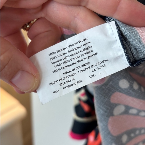 Maaji Pink and Black Patterned Button Down Blouse - M - Picture 5 of 7